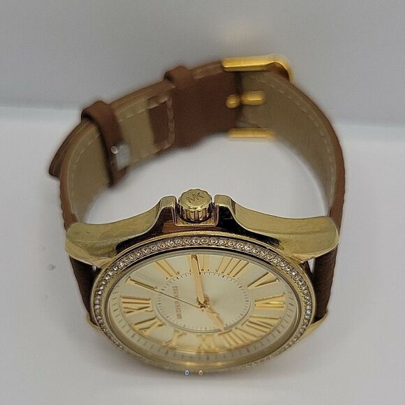 MICHAEL KORS MK2394 Women's Brown Leather Analog Dial Quartz Wrist Watch AM519 - Picture 8 of 11